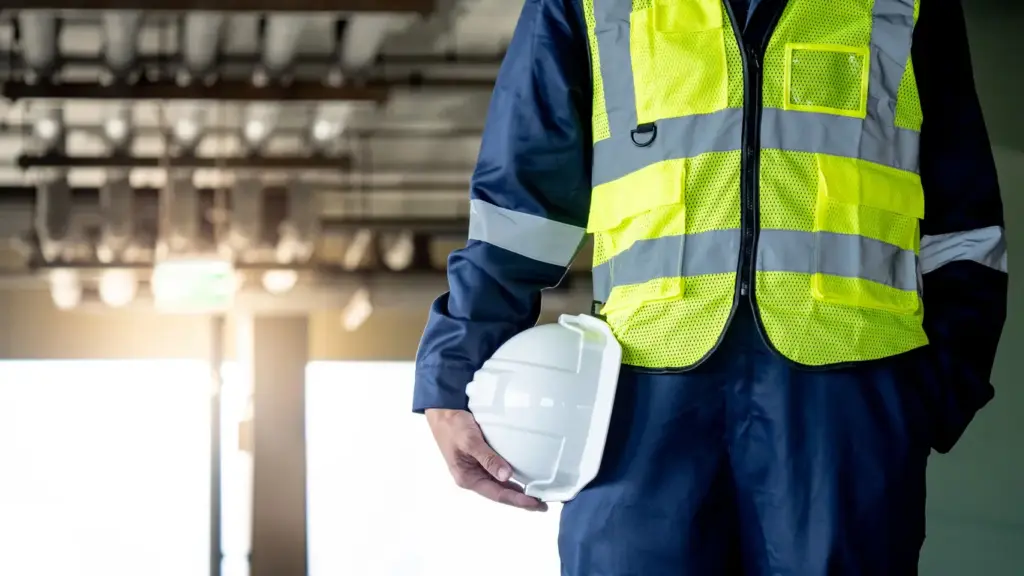 Zbliżenie na strój pracownika Windar